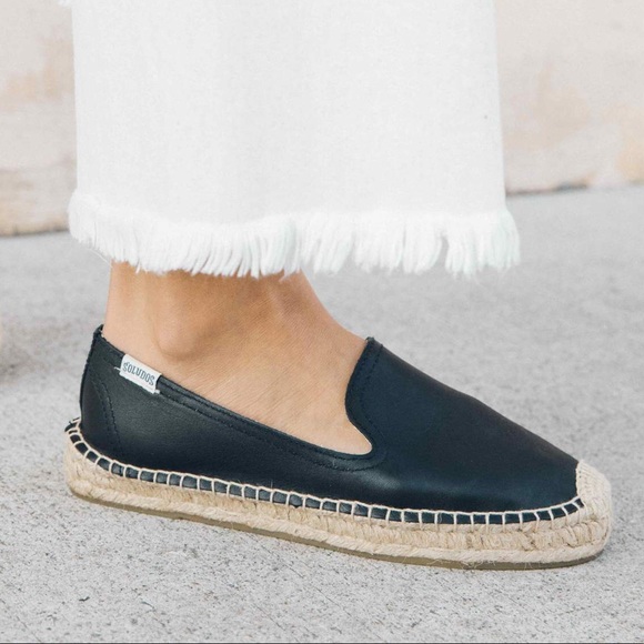 Soludos Shoes - Soludos leather platform smoking slipper